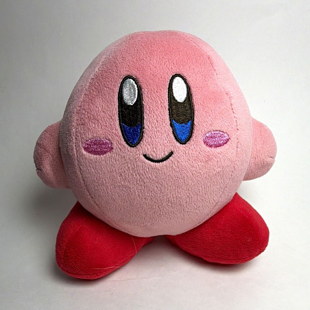 SAN-EI Kirby Plush Stuffed Character Toy Pink Red 6 in Nintendo Video Game